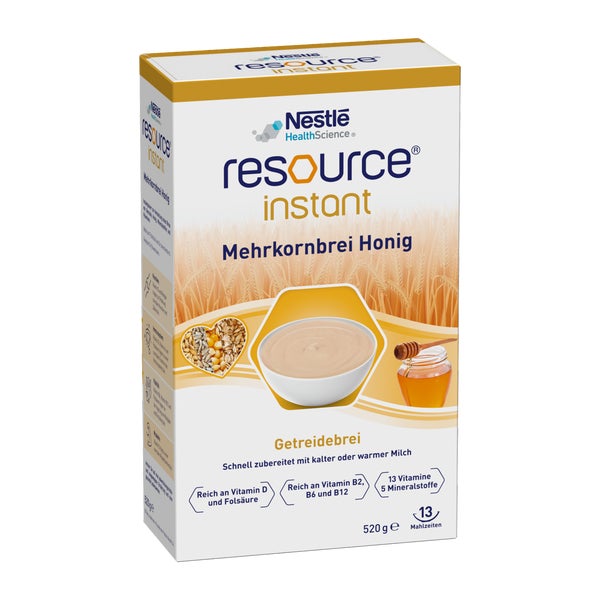 Resource Instant Mehrkornbrei Honig Pulver 520 g