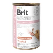 BRIT Veterinary Diet Dog Hypoallergenic Monoprotein Turkey mit Pute für Hunde mit Allergien und Hautproblemen 0,4 kg