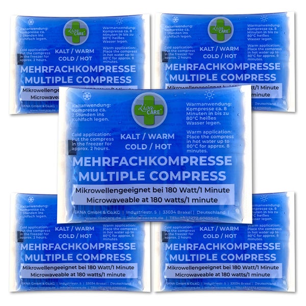LisaCare Mehrfachkompressen Warm/Kalt Set Klein 12cmx8,5cm 5 St