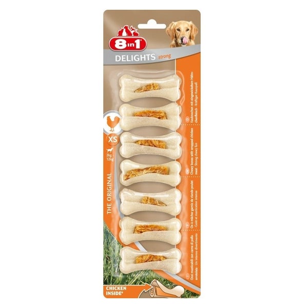 8in1 Delights Kauknochen Strong XS 7 Pack 0,15 kg