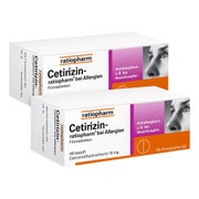 Produktabbildung: Cetirizin - ratiopharm® Antiallergikum Doppelpack 2X100 St