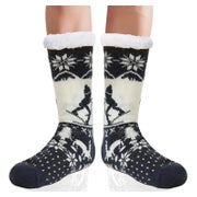 Wintersocken Herren Thermo Anti Rutsch Sohle Ski Dunkelblau 1 St