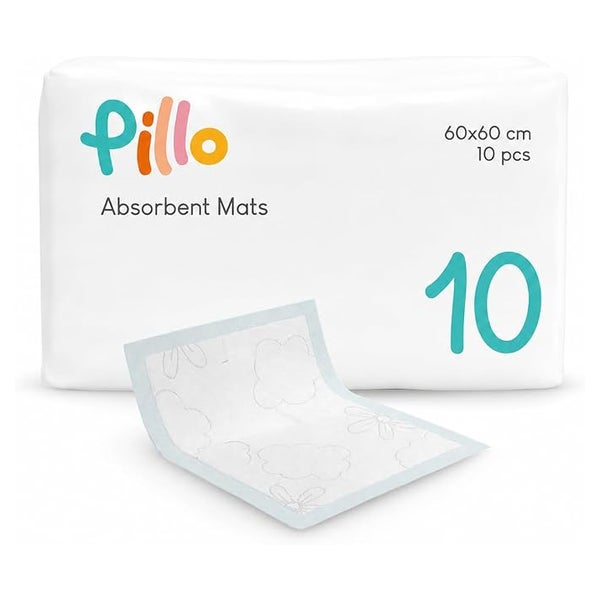 Pillo Einweg-Wickelunterlagen für Neugeborene 60x60 10 St