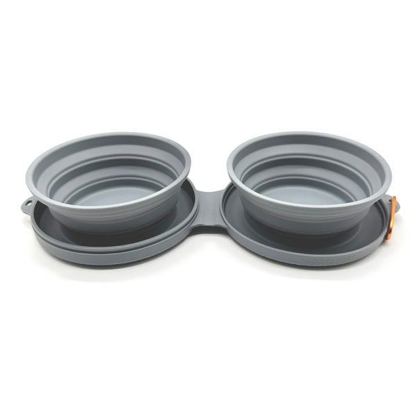 Faltbarer Reisenapf The Duo Bowl Grey - Woofstuff
