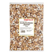Supravit Vogelfutter Großsittiche Spezial  - leicht bekömmliches Sittich Futter ohne Sonnenblumenkerne I schmackhaftes Alleinfutter für Ziervögel & Papageien 5 kg