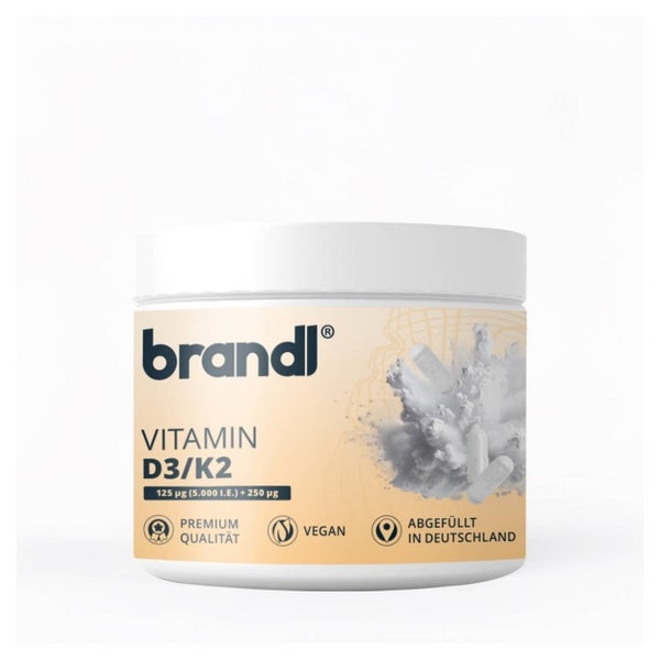 Vitamin D3 K2 Kapseln Vegan mit 5.000 IU D3 und 250μg K2 240 St