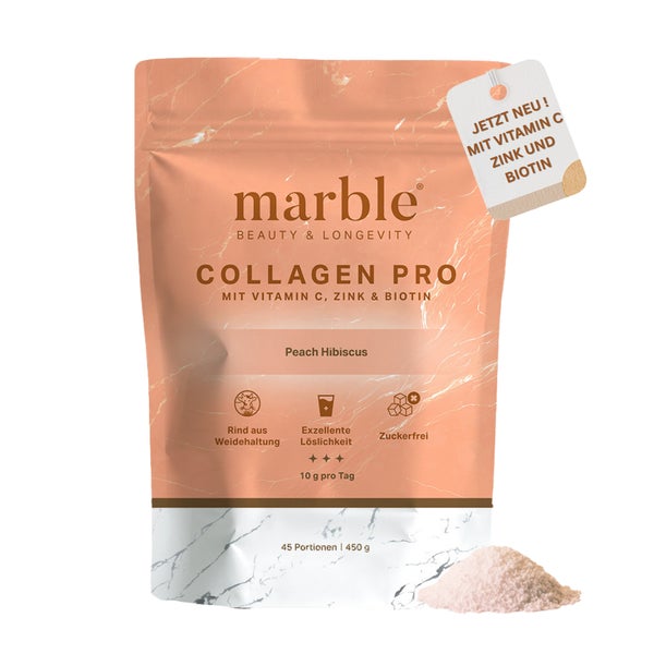 marble Collagen Pro – Pfirsich mit Vitamin C, Zink & Biotin 450 g