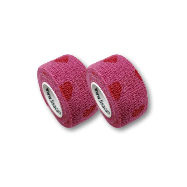 LisaCare Fingerpflaster 2,5cm x 4,5m - 2er Herzen Rosa 2 St