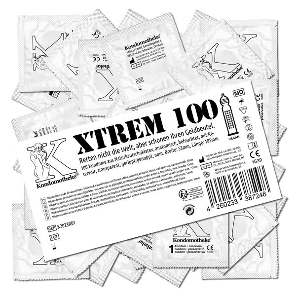 «XTREM» stimulierende Kondome, 53 mm, vegan, 100 Stück (100 Kondome) 100 St
