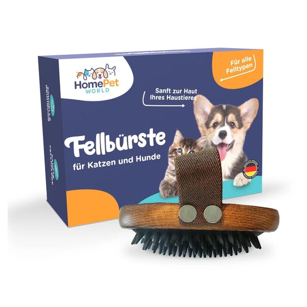 HomePetWorld Kurzhaar TPR Striegel aus Buchenholz 1 St