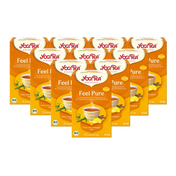 Yogi Tea - Feel Pure mit Zitrone Bio Kräutertee | 10 x 30,6g 10x17 St
