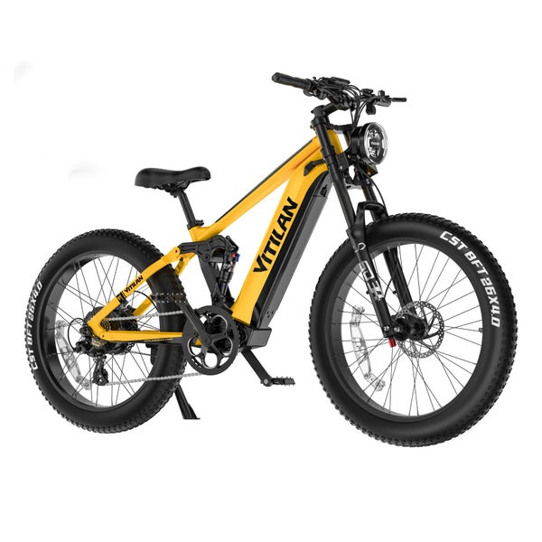 VITILAN T7 Pro Full Suspension E-Mountainbike, 52V 20Ah Akku 1 St
