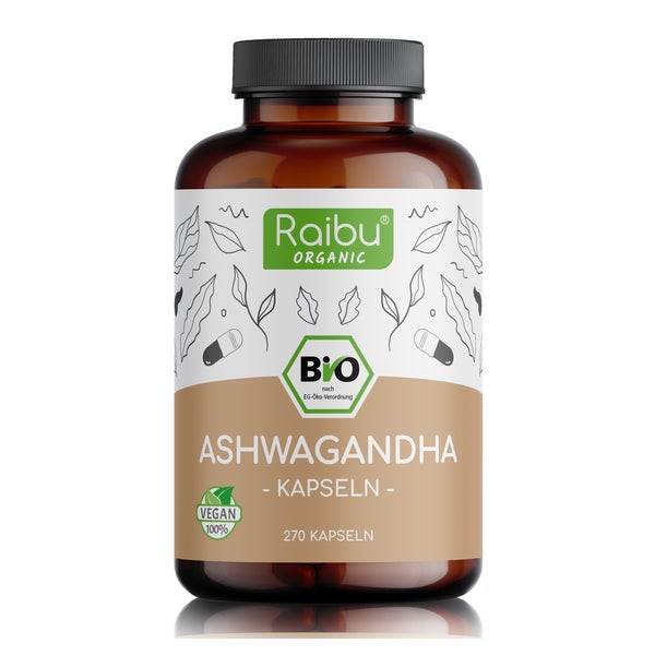 BIO Ashwagandha Kapseln Hochdosiert 270 st - RAIBU 270 St