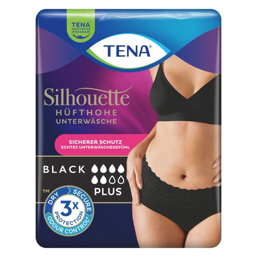 Tena Silhouette Plus M Black Inkontinenz Pants 12 St