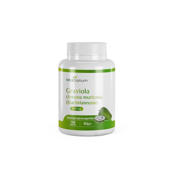 VitaSanum®- Graviola (Annona muricata) (Stachelannone) 500 mg 100 Kapseln 60 St