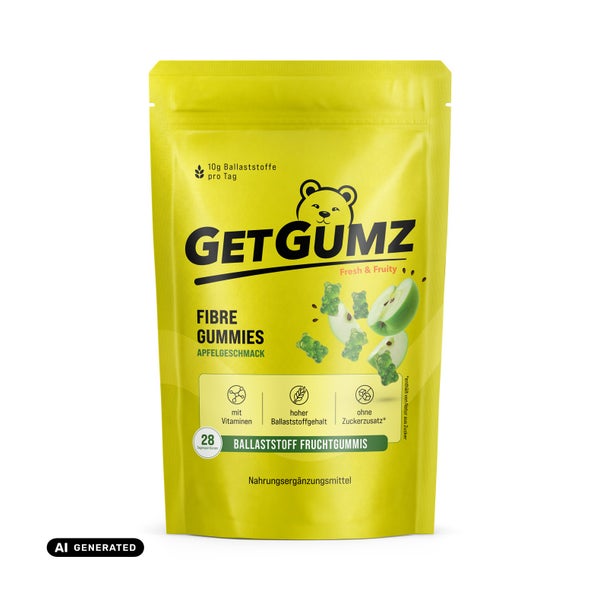 GetGumz Ballaststoff Gummibärchen Apfel 504 g 168 St