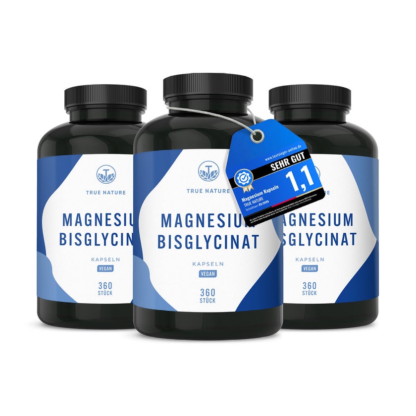Magnesium Bisglycinat Vegan Testsieger - Magnesium Glycinat 1080 St