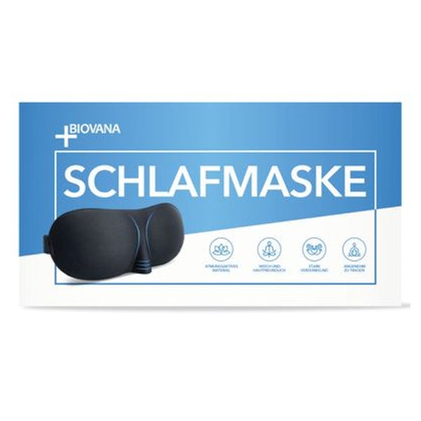Biovana 3D-Schlafmaske TESTSIEGER –verstellbar, blickdicht 1 St