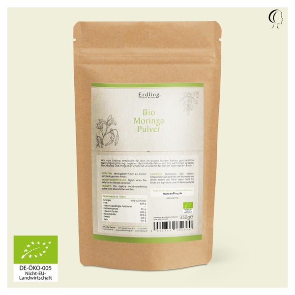 BIO Moringa Pulver - Standbodenbeutel 350 g