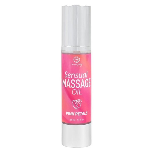 «Pink Petals» Massageöl 50 ml, Rosenduft, vegan, gleitfähig (0.05 l) 50 ml