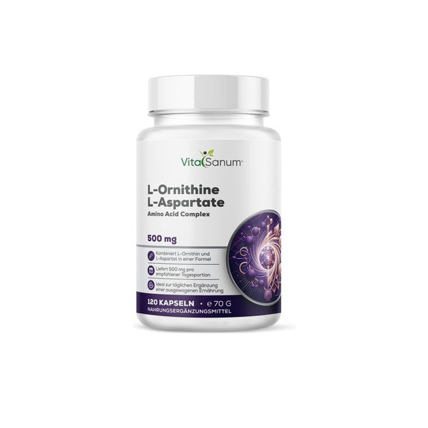 VitaSanum® L-Ornithin L-Aspartat – 2 Kapseln Tagesportion 70 g