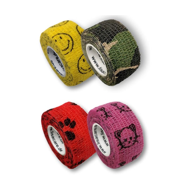 LisaCare Kinderverband - 2,5cm x 4,5m - 4er Set 4 St