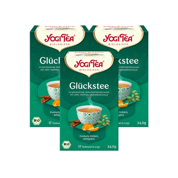 Yogi Tea - Glücks Tee Bio Kräutertee | 3 x 34 g 3x17 St