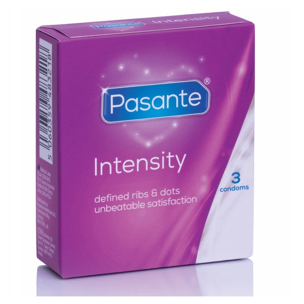 «Intensity» – Rillen- & Noppenkondome, 3 Stück, anatomisch (3 Kondome) 3 St