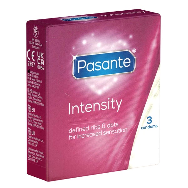 Pasante Intensity Kondome mit Noppen & Rillen 3 St (3 Kondome) 3 St