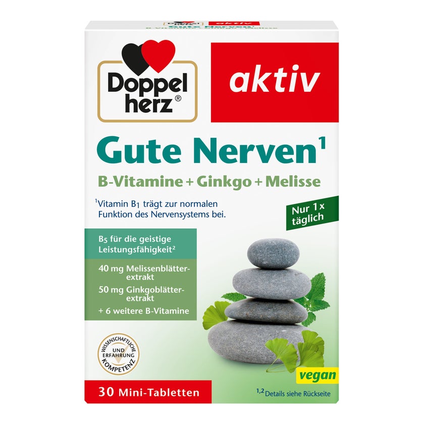 Doppelherz Gute Nerven¹ B-Vitamine + Ginkgo + Melisse 30 St