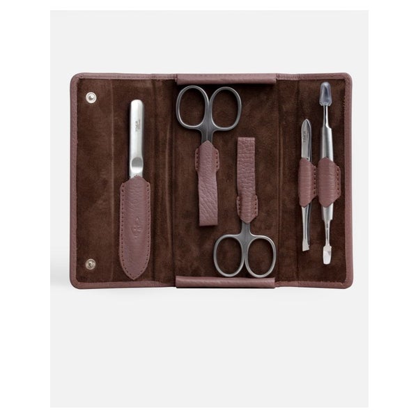 G&F Timor® 5-tlg Manikürset Leder Mauve Safirfeile 33099 1 St