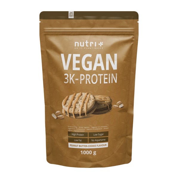 nutri+ Veganes Protein Pulver 3k - Peanutbutter Cookie 1000 g