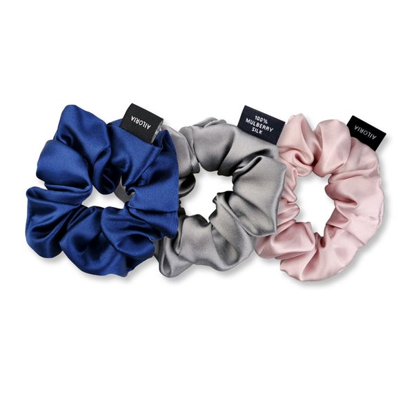 DOUX Set 3 Scrunchies M aus Seide 3 St