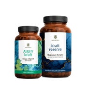Gut-Gerüstet-Paket: Omega 3 Algenöl & Magnesium in einem veganen Bundle - ALGENKRAFT & KRAFTRESERVE - NATURTREU® 216 g