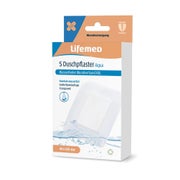 Produktabbildung: Lifemed Duschpflaster XXL, 10 x 8 cm, transparent "Aqua", 1 Pack 5 St