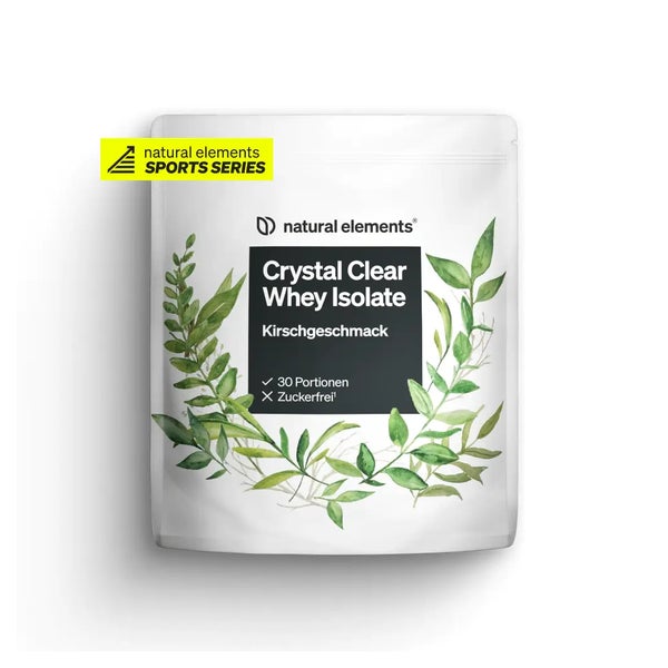Crystal Clear Whey Isolate 900g– Kirschgeschmack – Protein Pulver – erfrischender Protein Shake – in Deutschland produziert & laborgeprüft 900 g