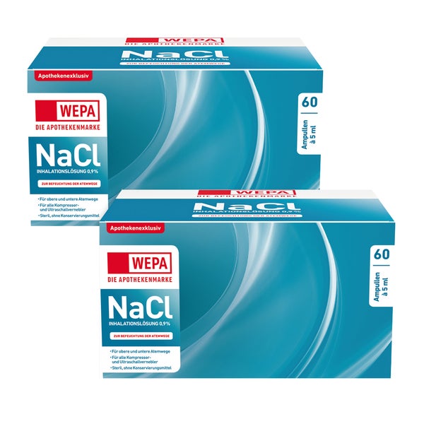 WEPA Inhalationslösung NaCl Doppelpack 2X60X5 ml