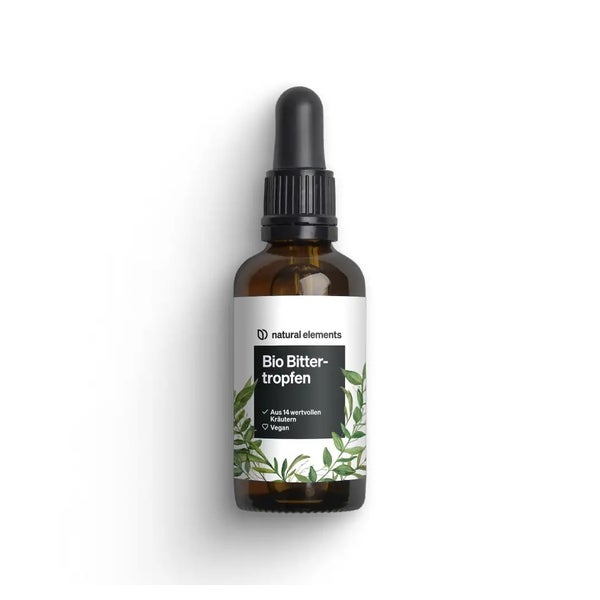 Bio Bittertropfen nach Hildegard von Bingen (50ml) – hochdosierte Bitterstoffe – Tropfen aus 14 erlesenen Kräutern – vegan, ohne unnötige Zusätze – in Deutschland produziert & laborgeprüft 50 St
