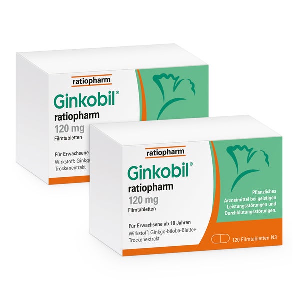 Ginkobil ratiopharm 120mg Doppelp. 2X120 St