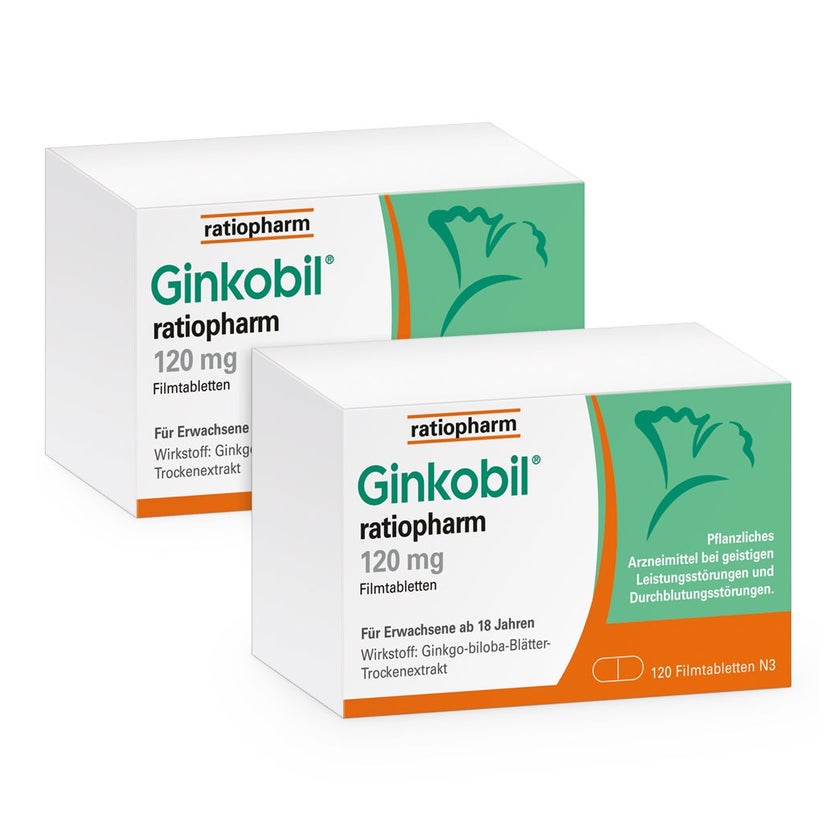 Ginkobil® ratiopharm 120 mg Doppelpack 2X120 St