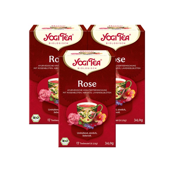 Yogi Tea - Rose Bio Kräutertee | 3 x 34g 3x17 St