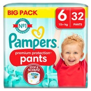Pampers Premium Protection Pants Größe 6, 15kg+ 32 St