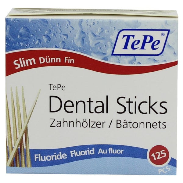 TEPE Zahnhölzer dünn m.Fluorid 125 St