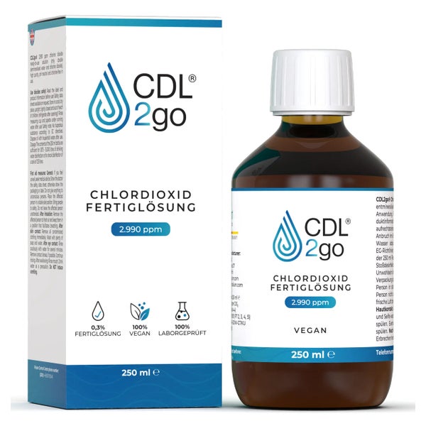 CDL2go - hochreine Chlordioxidfertiglösung (CDS/CDL) 250 ml