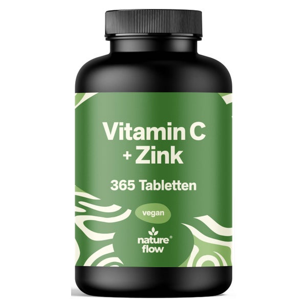 Vitamin C Zink Tabletten - 365 Stück - Nature Flow 365 St