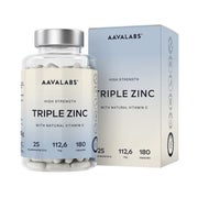 Aavalabs Dreifach Zink 25 mg + Vitamin C, 180 Kapseln 180 St