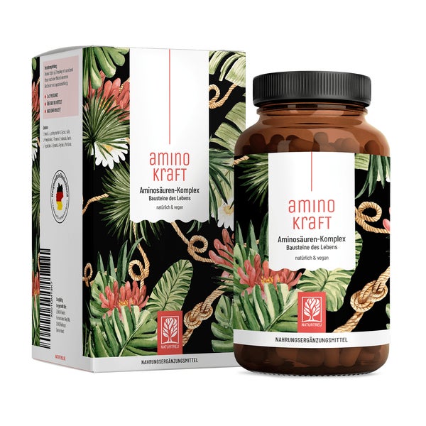 Aminosäuren Komplex - AMINOKRAFT - 180 hochdosierte vegane Kapseln - NATURTREU® 180 St