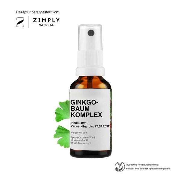 Zimply Natural GINKGOBAUM KOMPLEX - Pflanzbasierte Rezeptur 30 ml