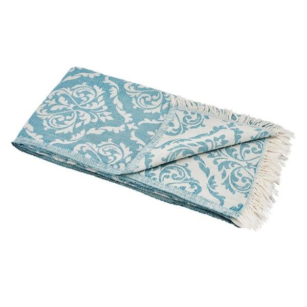 Hamamtuch BAROCK petrol, Doubleface Tuch edel & hochwertig, 100% Baumwolle, 90 x 175 cm 1 St