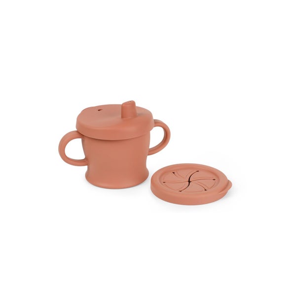 Trink und Snack Tasse - Rostrot